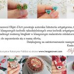 Bransoletka Kremowy Len 1x Czerwony Cynamon - Dodatkowe informacje - OBJET d'ART Biżuteria Artystyczna i dodatki, malarstwo miniaturowe