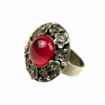 Pierścień z czerwonym agatem Carmen a847 - 