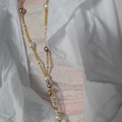 Naszyjnik Perły Szklane Długie