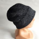 Czapka ręcznie robiona na drutach, kaszmir melanż. - kaszmirowa czapka