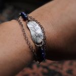 Polne skarby - bransoletka 03 - srebrna bransoletk z lapis lazuli