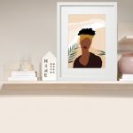 Grafika "Afrykańska kobieta" - Dekoracja na półce