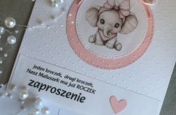 Zaproszenie na roczek dla dziewczynki!
