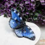 Wisiorek niebieski motyl - wisiorek motyl