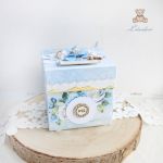 Exploding box komunijny "Blue Roses" GOTOWY - 