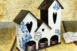 Domek na herbatę -niebieskie kwiaty
