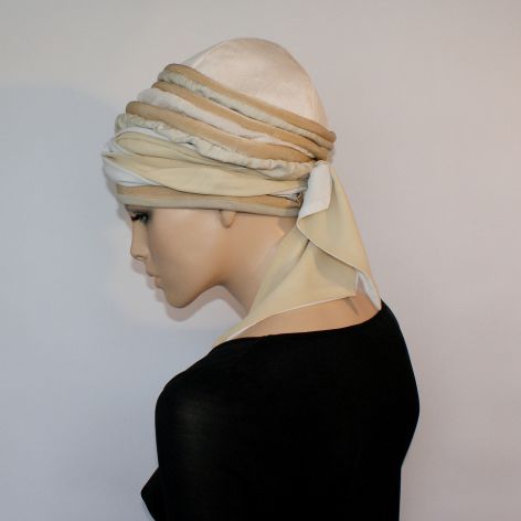 lekki turban ZŁOTY