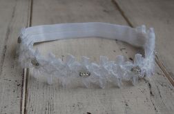 Opaska niemowlęca - Diadem w bieli