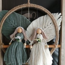 aniołki na kole styl boho