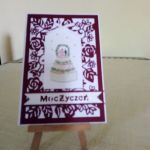 Ślubny tort - kartka - zblizenie kartki