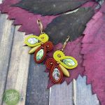 Kolczyki sutasz/soutache jesienne listki  - Jesienne listki