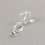 Kryształ górski i srebro - wisior - 