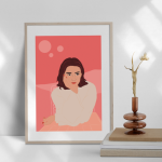 Plakat Audrey coral 60x40 - 2
