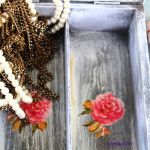 Toaletka składana z lustrem, shabby chic - 