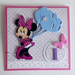 Kartka na Urodziny ręcznie robiona Minnie - 
