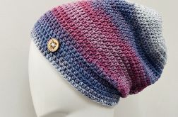 Czapka przejściowa cienka beanie smerf bawełna 38