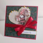 Kartka na Walentynki skrzat z sercem - Kartka na Walentynki skrzat z sercem