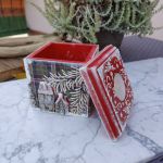 Świąteczne ręcznie zdobione pudełko ze świecznikiem - 3