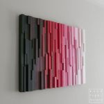 Obraz drewniany 3D Mozaika drewniana "Pink P" - 