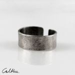 .Kamień - srebrna obrączka 191129-01 - Nieregularny pierścionek