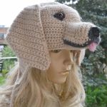 Czapka uszatka pies golden retriever  - czapka uszatka
