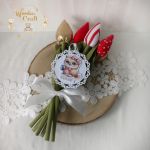 Tulipany dla nauczyciela czerwień złoto GOTOW - 