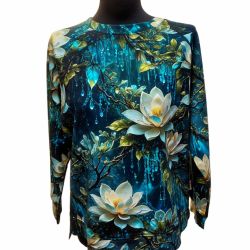 Bluzka damska wodna lilia S/M wyprzedaż