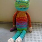 Szydelkowy kot z włóczki 100 % bawełnianej - Kot Marcel