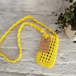 Mini torebka ,crossbody,na telefon,żółty.