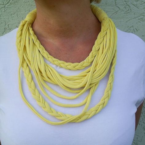 Zamotka, dzianinowy naszyjnik, makaronowy szal