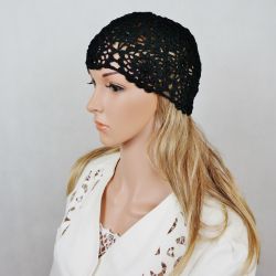 CZAPKA HANDMADE CZARNA 05