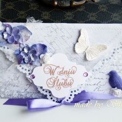 Kopertówka z okazji ślubu-  wrzosowy poranek