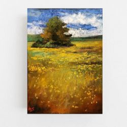 Żółta łąka-praca pastelami Żółta łąka-praca pastelami
