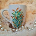 Barwny ręcznie malowany kubek Kaczka 300 ml. - ręcznie malowane