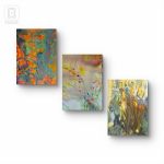 Kompozycja wiosenna akwarela tryptyk - 