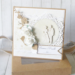Kartka ślubna w pudełku - rustykalna Natura.2