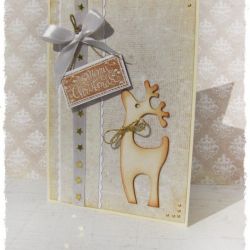 Kartka świąteczna z reniferem