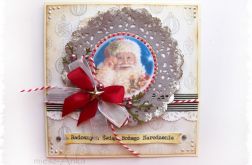 Kartka świąteczna z mikołajem