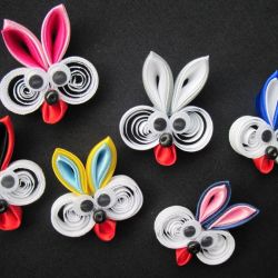 Zajączki kanzashi