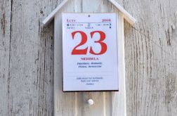 Kalendarz zdzierak w ptasiej budce