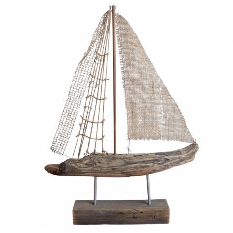 Żaglowiec, statek ze starego drewna /10/ rękodzieło, handmade