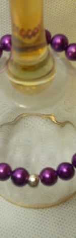 159. Bransoleta z pereł szklanych 8mm