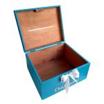 Drewniane pudełko na koperty skrzynka na ślub - malowana ręcznie szkatułka na koperty