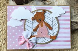 173,Misiowa kartka na urodziny, narodziny lub roczek