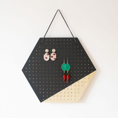 MAXI HEKS BLACK wiszący organizer na kolczyki