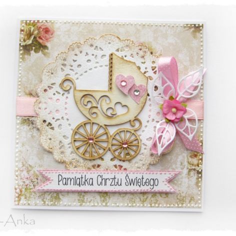 Kartka na Chrzest dla dziewczynki