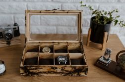 Pudełko na zegarki, bransoletki, Drewniane na zegarki, bransoletki i łańcuszki