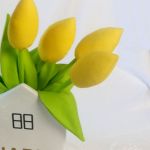 Żółte tulipany bawełniane - Żółte tulipany rękodzieło