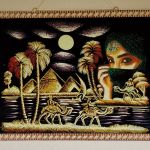Obraz, 35x50cm, Beduinka, Piramidy, Płótno Faraońskie, Egipt, 100% oryginalny 25 - 