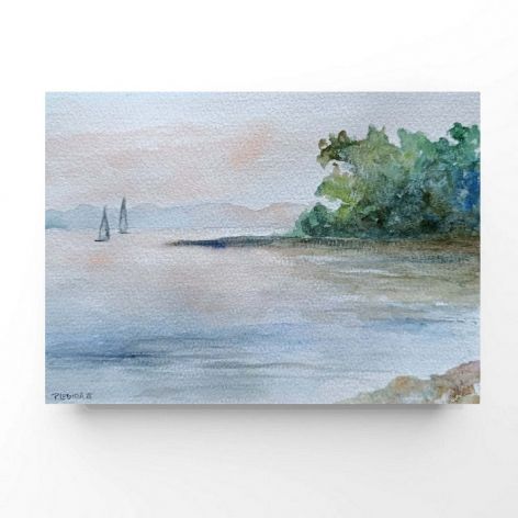 Pejzaż 77-akwarela A5